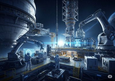 Manufacturing materials in microgravity
